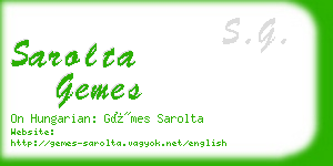 sarolta gemes business card